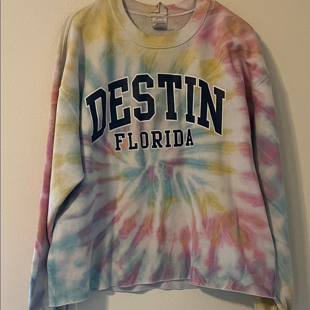 Destin Florida Tie-Dye Crewneck Sweatshirt